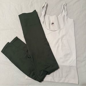 Blanqi everyday maternity belly support leggings and postpartum tank bundle